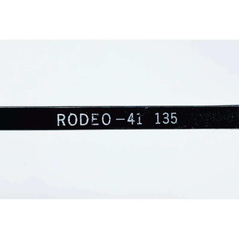 Rodeo Eyeglasses Frames Mens Black Metal Round RODEO-41 135 44826
